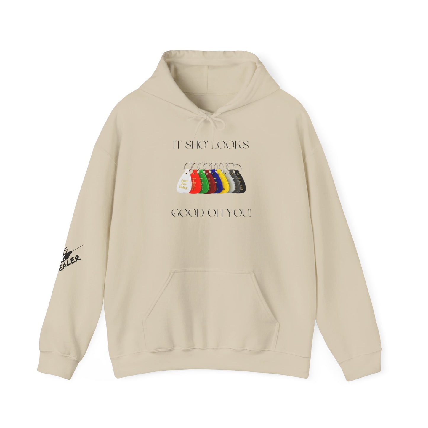 It sho looks good on you keytag unisex hoodie