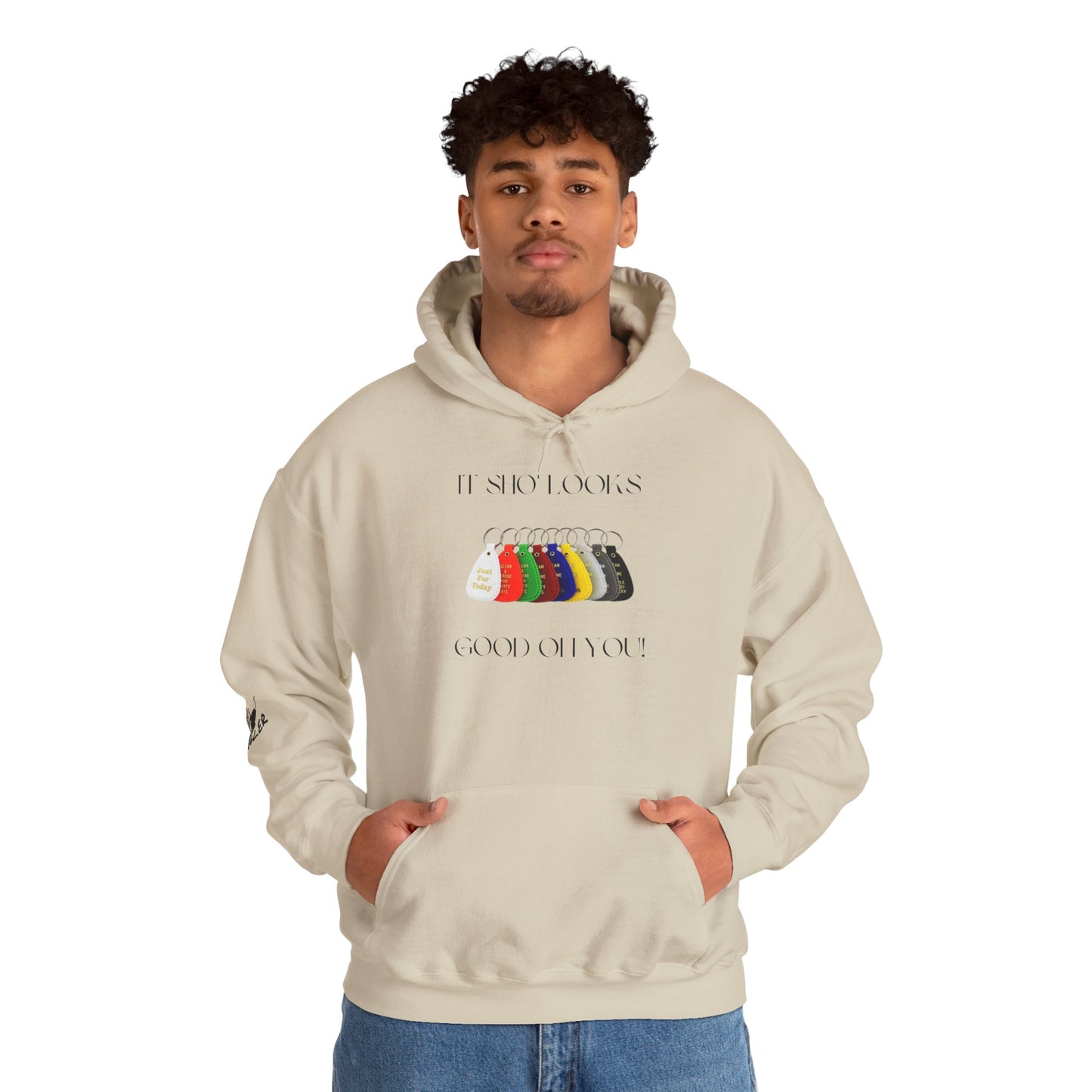 It sho looks good on you keytag unisex hoodie