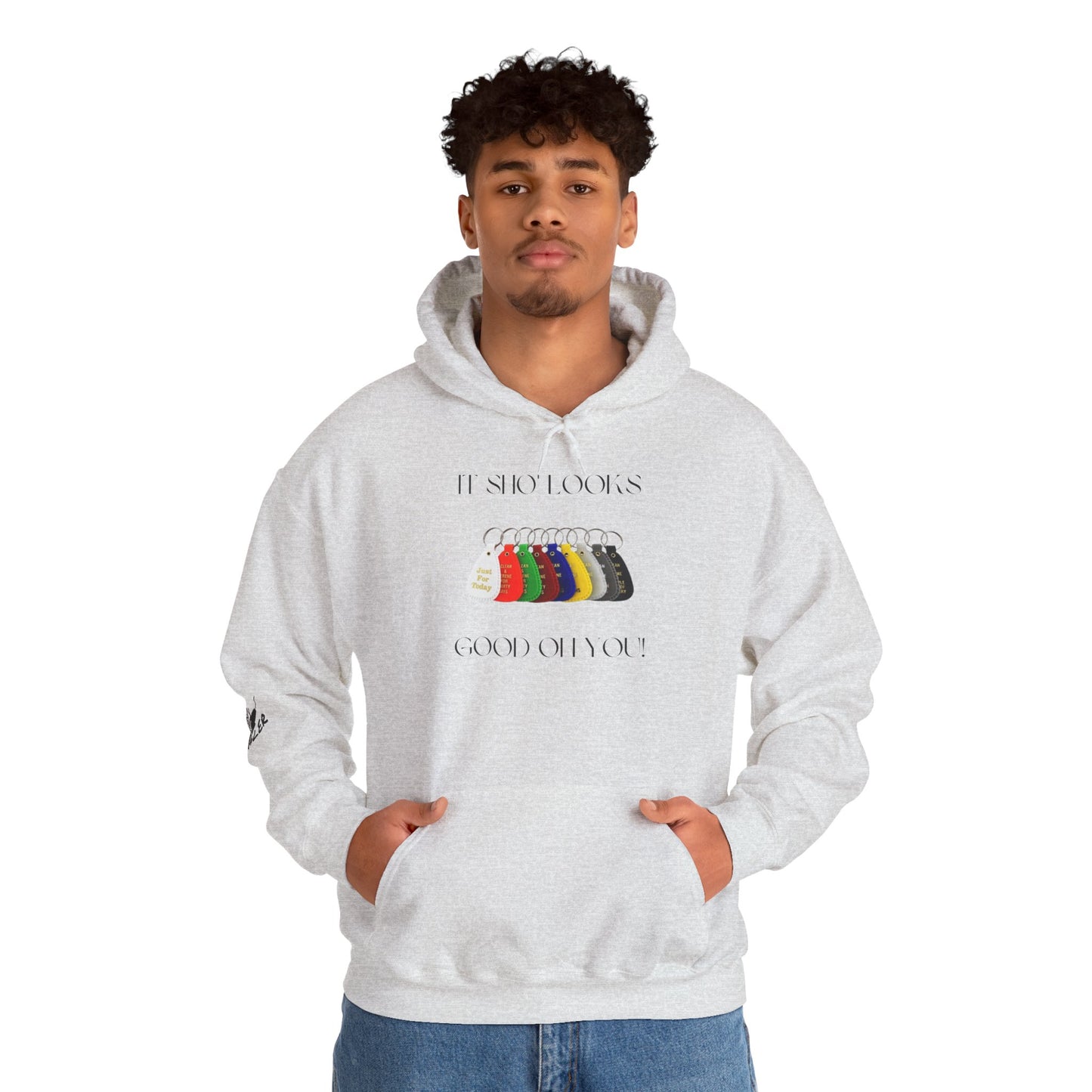 It sho looks good on you keytag unisex hoodie