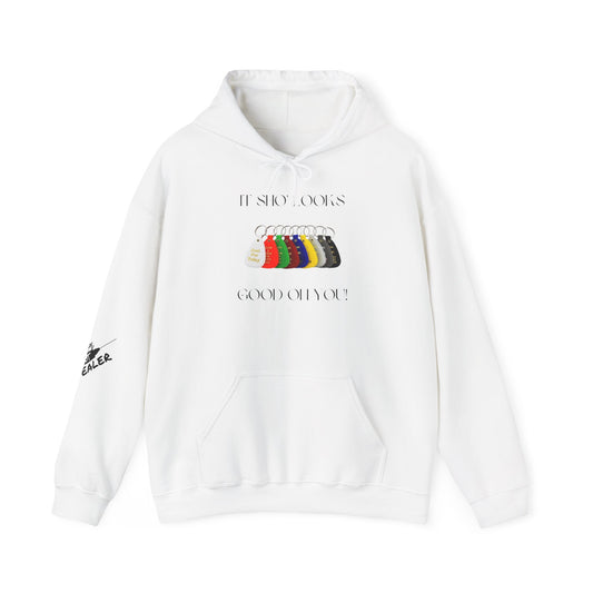 It sho looks good on you keytag unisex hoodie