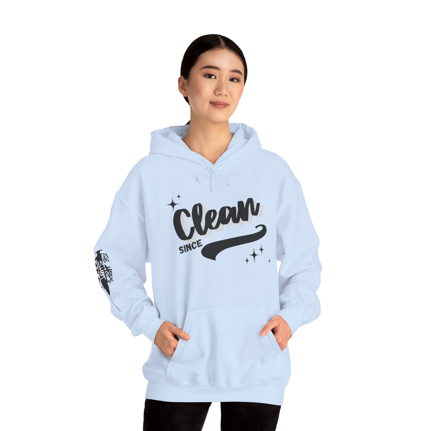 Custom Clean Date Heavy Blend Hooded Sweatshirt Light Colors